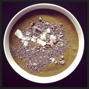 earth day smoothie in a bowl