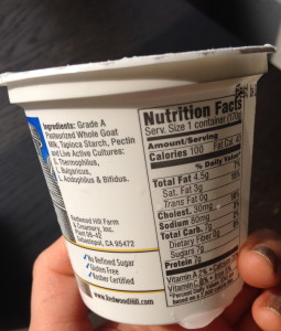 goat milk yogurt back