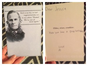 Vegetarianism birthday card