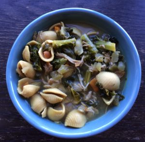 Banza chickpea shell chicken soup