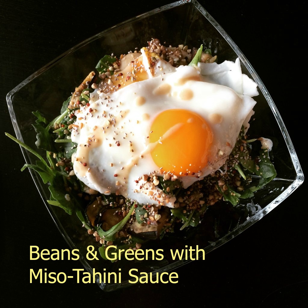 FeatureBeansGreensMisoTahini - Old Favorite: Beans & Greens with Miso-Tahini Sauce