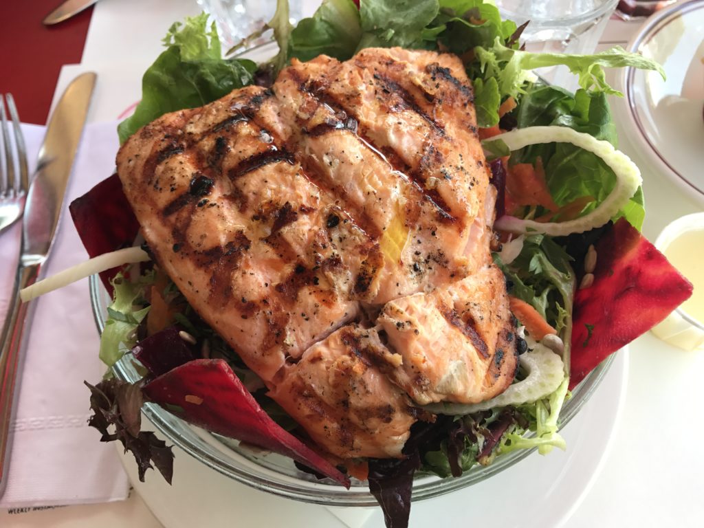 Farm Salad with Salmon 