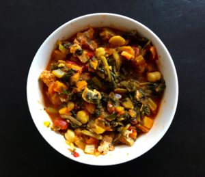 Broccoli Rabe Chickpea Tomato Soup