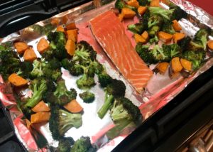 Salmon Broccoli Sheet Pan Dinner
